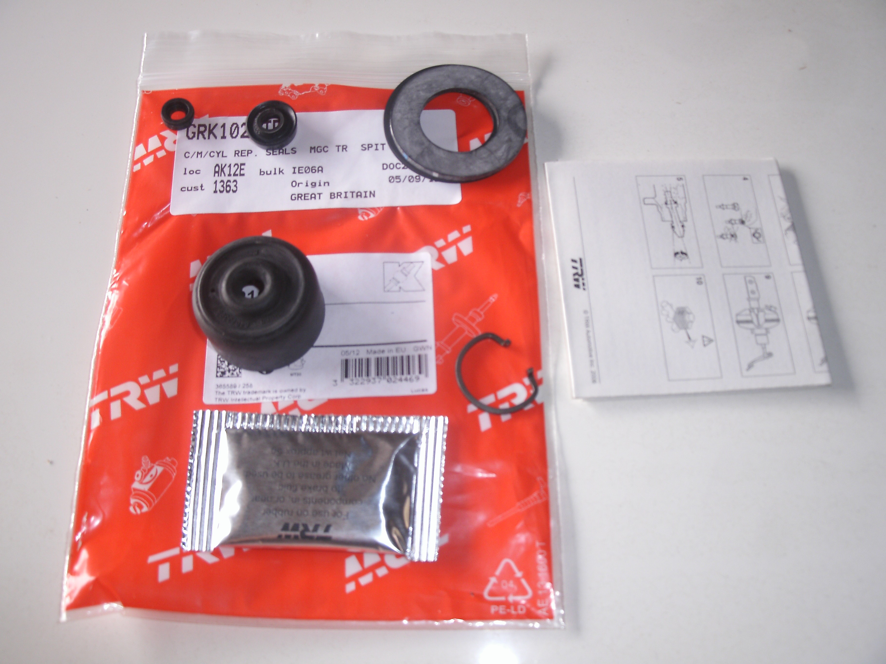 Kits de Réparation de Maître-cylindre de Voiture Tige de Piston et  Accessoires Kit de Piston de Réparation de Maître-cylindre de Frein  D'embrayage de